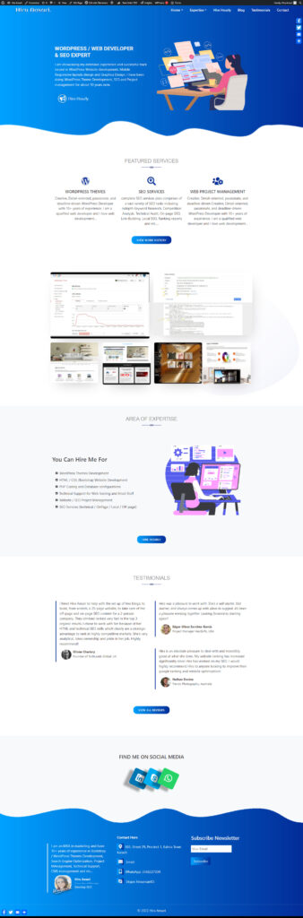Home 19 WP Modern gradient business theme by Hira Ansari